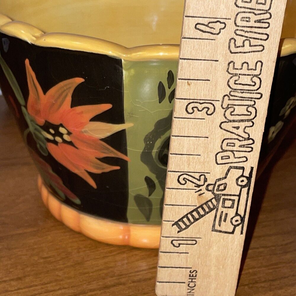 222 Fifth Folkloria Arabian Flower Bowl 3.5 Inches X 6 Inches CHIPPED RIM - Picture 12 of 12
